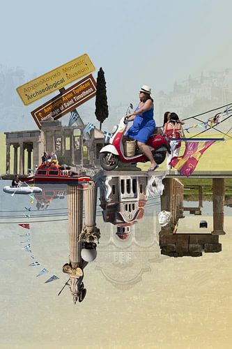 Collage Greece Holidays Acropolis Peloponnese