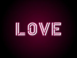 Neonschild Liebe