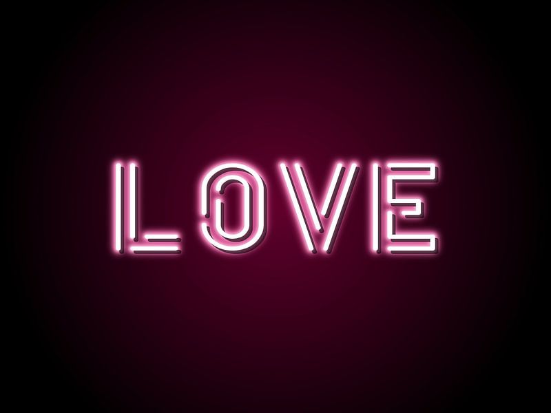 Neon sign Love by Hilde Remerie Photography and digital art