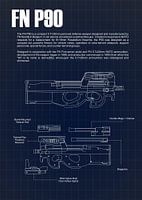 FN P90 Blauwdruk