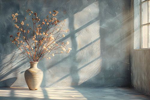 Minimalist interior setting / quiet, poetic