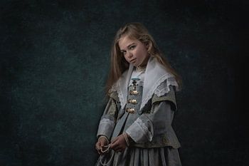 "Het meisje gekleed in het blauw"  Naar de oude Hollandse meester Johannes Corneliszoon Ve