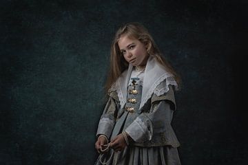 "Het meisje gekleed in het blauw"  Naar de oude Hollandse meester Johannes Corneliszoon Ve van ingrid schot