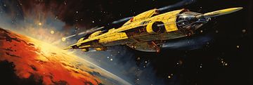 Galactische Lancering: Ruimteschip Geïnspireerd door Chris Voss van Surreal Media