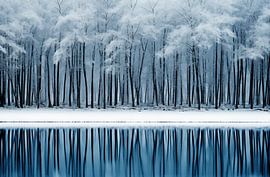 La magie de l'hiver au bord du lac