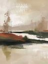 Abstrakte Landschaft in neutralen Tönen, Japandi-Stil von Japandi Art Studio Miniaturansicht