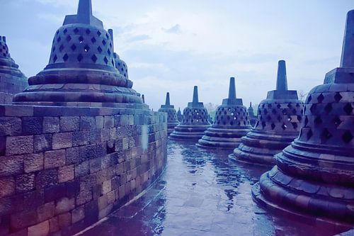 Een erg natte Borobudur