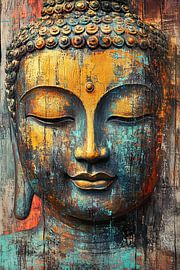 Buddha Porträt im Japandi Stil von Wilma Mesman