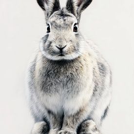 Lapin en blanc Portrait d'une vie douce et silencieuse sur Eva Lee