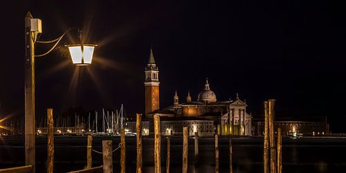 VENICE San Giorgio Maggiore bij nacht | Panorama 