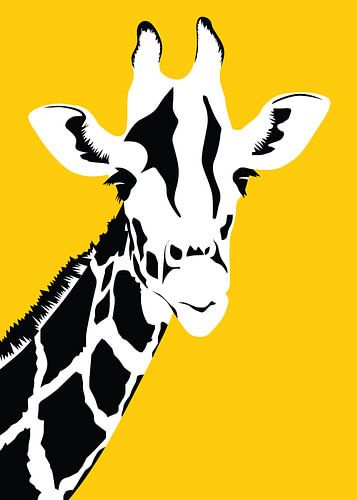 Portrait graphique de la girafe