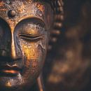 Buddha - Zeitlose Weisheit in Bronzegold von Poster Art Shop Miniaturansicht