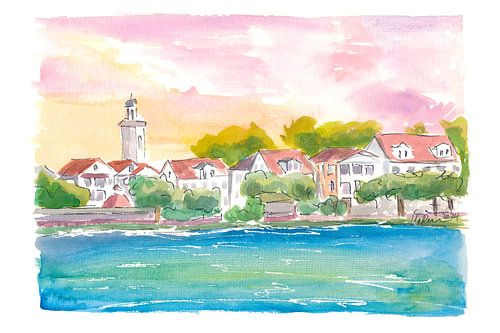 Paramaribo Waterfront Suriname Sonnenuntergang Szene