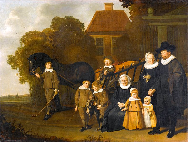 Portrait de groupe de la famille Meebeeck Cruywagen, Jacob van Loo par Des maîtres magistraux