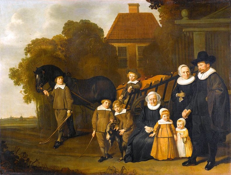 Group Portrait of the Meebeeck Cruywagen Family, Jacob van Loo by Masterful Masters
