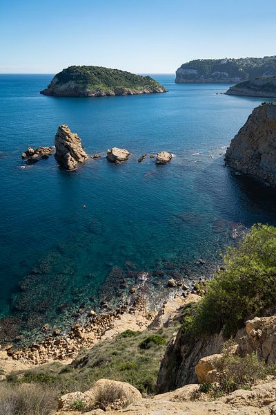 Aussicht am Cap Prim, Klippen und Mittelmeer in Jávea von Adriana Mueller