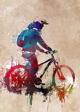Fietsen fietssport kunst #wielrennen #sport #fietsen van JBJart Justyna Jaszke