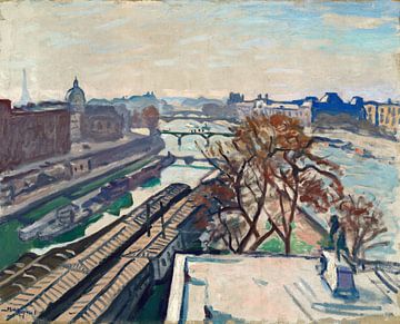 Albert Marquet,View of the Seine and the monument to Henry