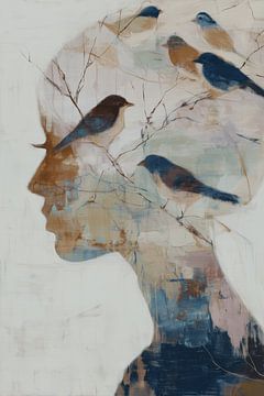 Vögel und Zweige Porträt