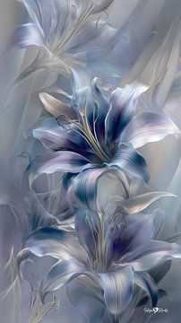 Blume in Blau von Gelissen Artworks