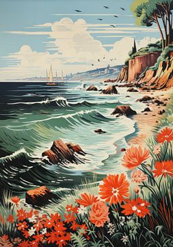 Strand Poster Meer Kunstdruck Maritim von Niklas Maximilian