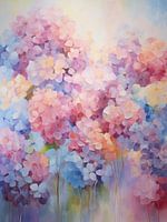 Hydrangea in pastel colours