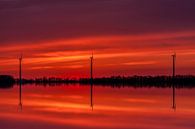 moerdijk sunset by Alfred Benjamins thumbnail
