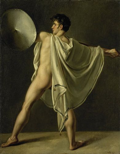 Guerrier à la lance et au bouclier, Joannes Echarius Carolus Alberti, 1808