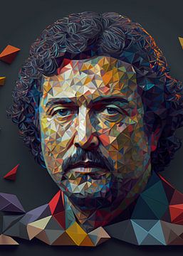 Pablo Escobar Pop Art Low Poly van WpapArtist WPAP Artist