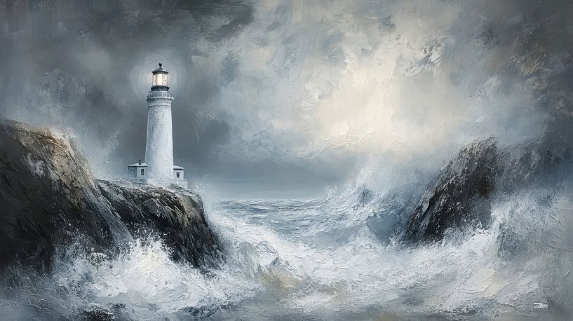 phare dans la mer par Gelissen Artworks