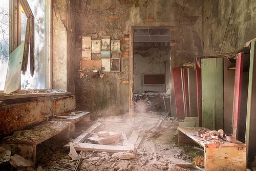 École abandonnée à Tchernobyl.