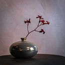 Stilleben mit roter Blume in Mobach-Vase [Quadrat]. von Affect Fotografie Miniaturansicht