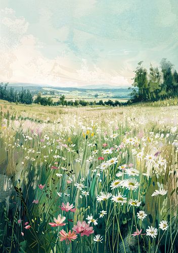 Schilderij Landschap | Velden | Impressionisme