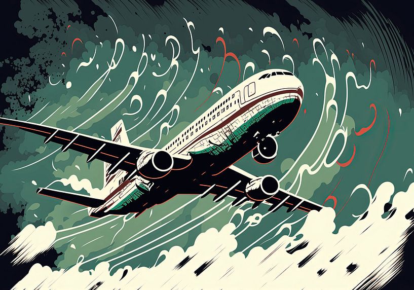 Vliegtuig Vector Design Art van Tim Kunst en Fotografie