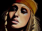 Christina Aguilera schilderij van Paul Meijering thumbnail