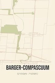 Alte Karte von Barger-Compascuum (Drenthe) von Ortsdrucke