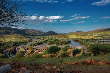 Epupa Falls Panorama by Alex Neumayer