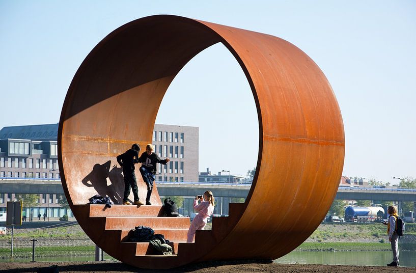 Katendrecht, œuvre d'art nouvelle zone d'habitation par Peter Hofwegen