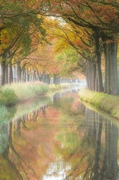Herfst aan een kanaal in Friesland van Dirk-Jan Steehouwer