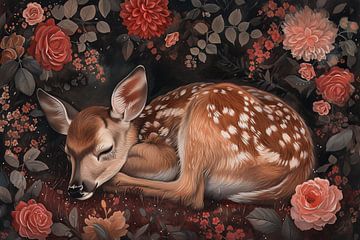 Sleeping fawn