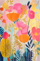 Vintage Flowers Abstract