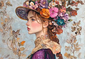 Herfstvrouw | Dame in Bloemen