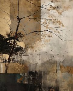 Collage Wabi-sabi in Erdtönen