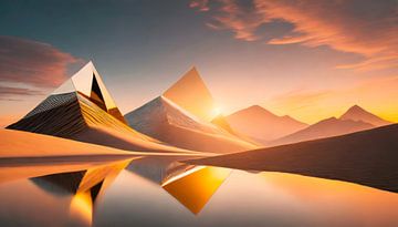 Sonnenaufgang mit Landschaft von Mustafa Kurnaz