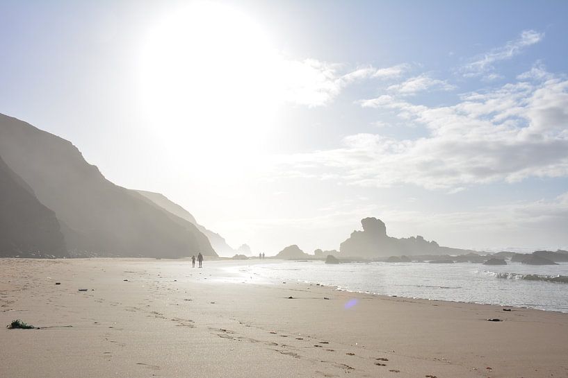 Mist en zon op het strand van Oregon Verenigde Staten van My Footprints