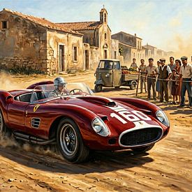 Targa Florio 1961 - Willy Mairesse in de Ferrari 250TRI/60 van DeVerviersBelgium