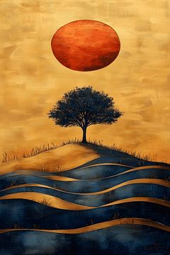 Grote boom Grote zon van Art Kingdom