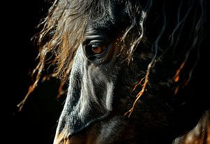 Symbole frison - Détail de la tête de cheval sur Karina Brouwer
