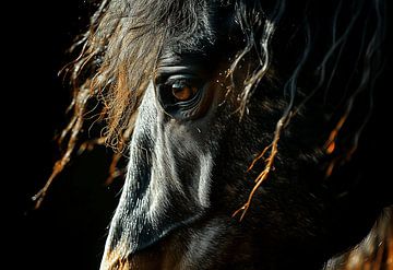 Frisian Symbol - Horse head detail by Karina Brouwer