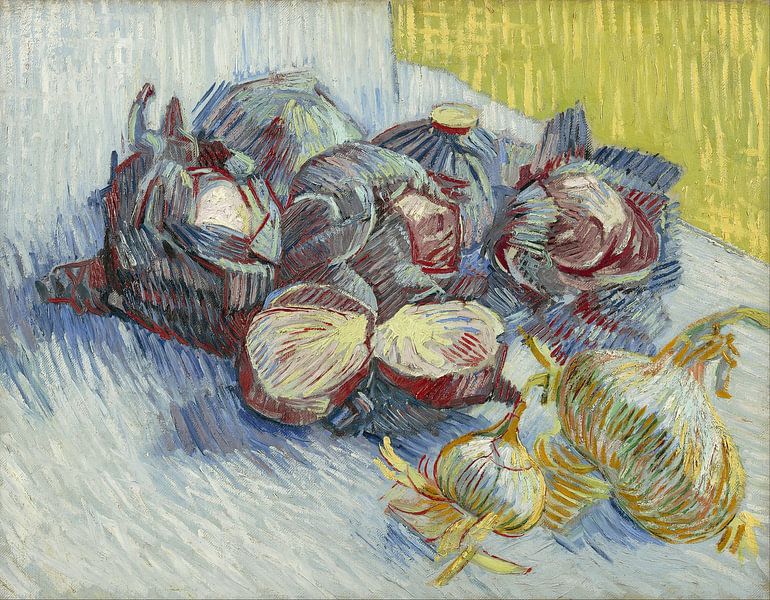 Still life with onions, Vincent van Gogh - 1889 by Het Archief